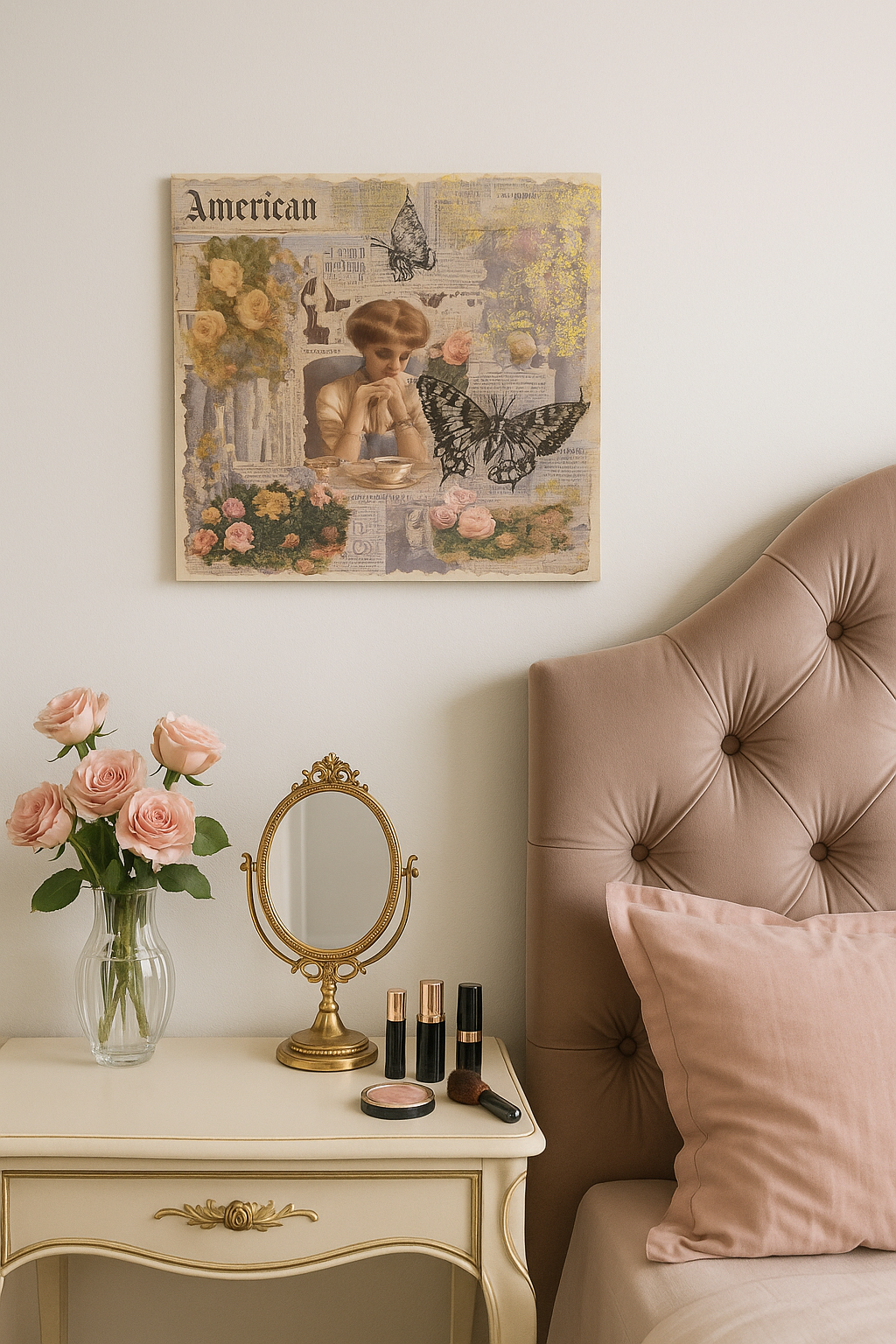 10x10 Wooden Canvas Vintage Tea Time with Grace