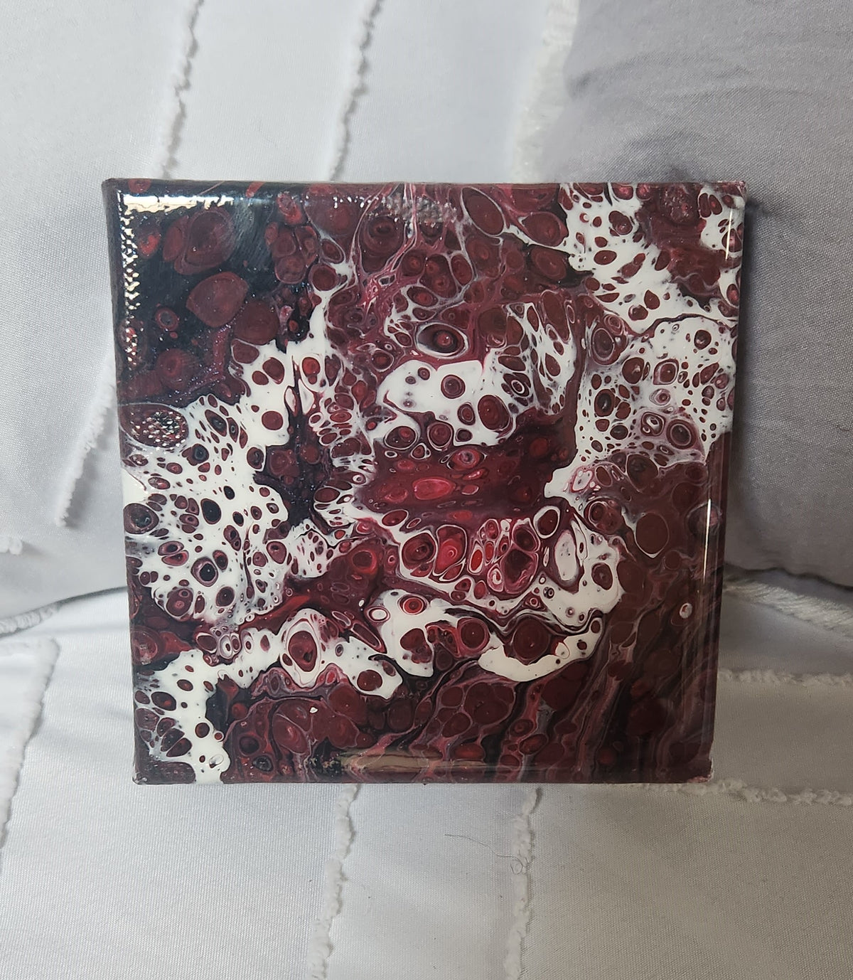 Paint Pouring Art/Really  Red ♥️ small canvas s