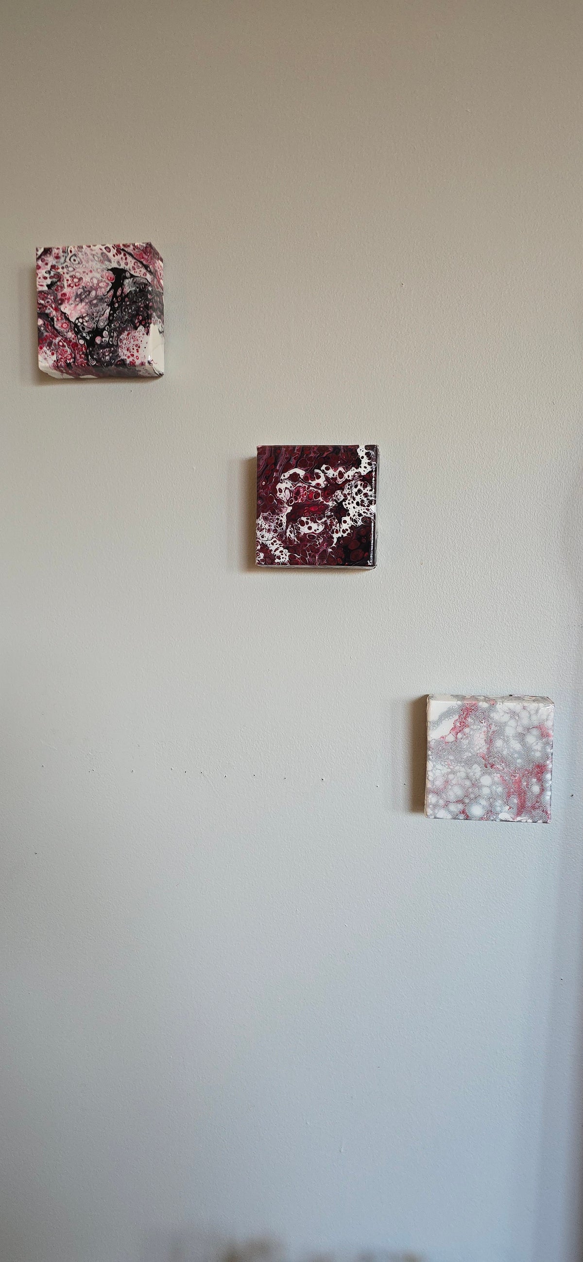 Paint Pouring Art/Really  Red ♥️ small canvas s