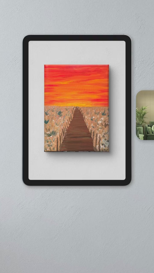 18x24 Oil Painting Beach Walk