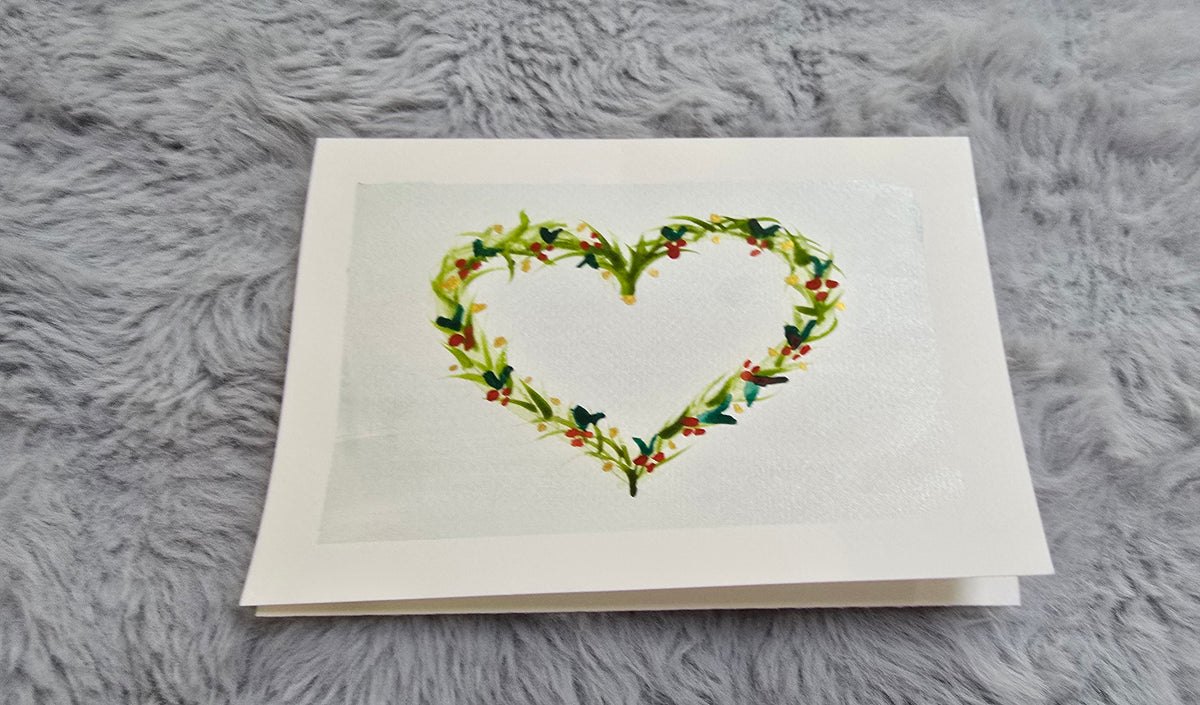 10 Hand-painted watercolor Christmas cards
